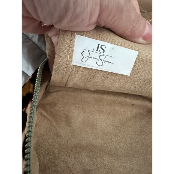 JS by Jessica Simpson Cheetah Print Jewelry Case 6" x 6" Zipper Case - Picture 3 of 10